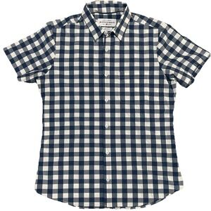 Mizzen Main Leeward Shirt‎ Mens L Trim Windowpane Performance Short Sleeve